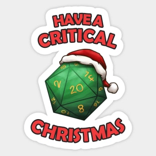 Have a Critical Christmas D20 Sticker